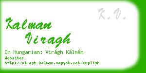 kalman viragh business card