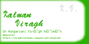 kalman viragh business card